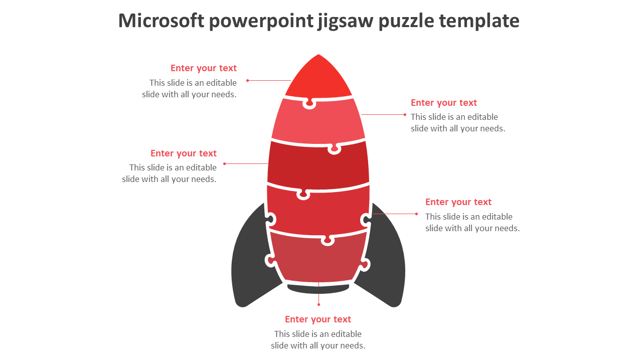 microsoft powerpoint jigsaw puzzle template-red